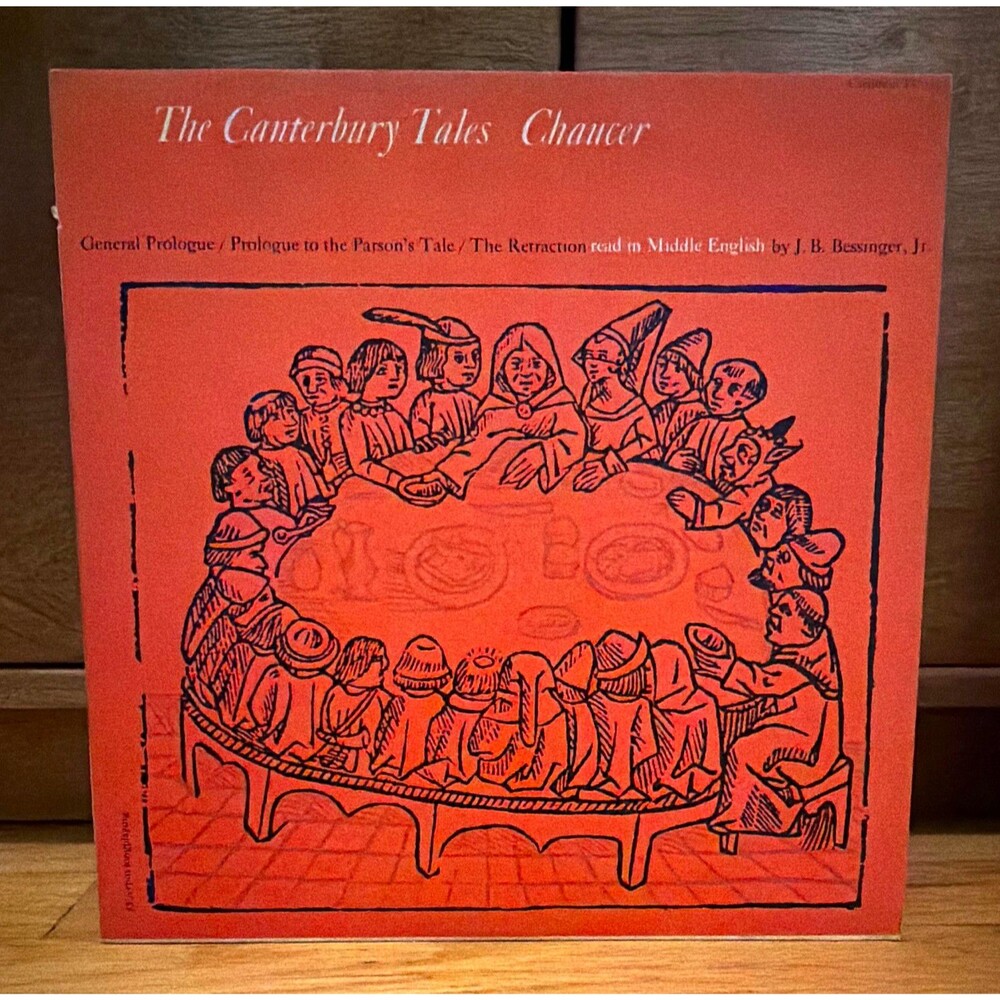Caedmon The Canterbury Tales Geoffrey Chaucer Spoken Word LP 33RPM TC-1151